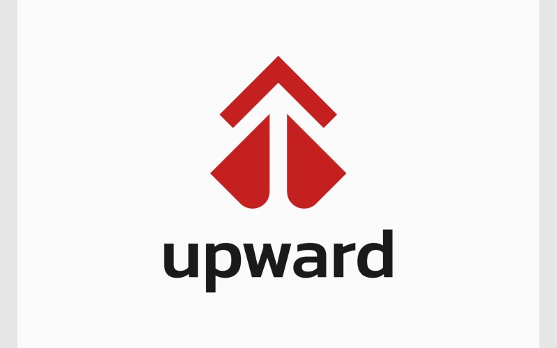 向上箭头向上启动徽标