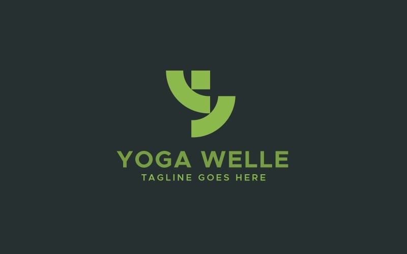 Y bokstav yoga logotyp formgivningsmall