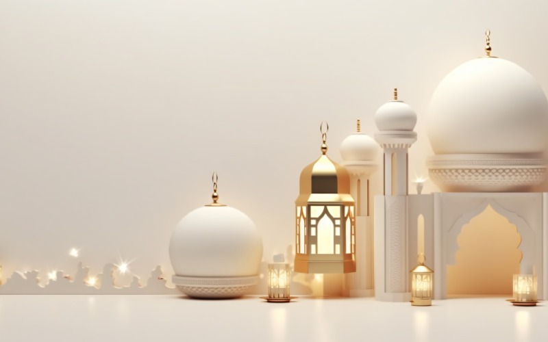 Eid ul adha Islamitische achtergrond, gouden close-up lantaarn 19