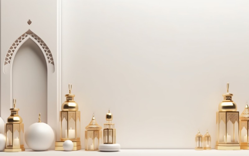 Eid ul adha Islamitische achtergrond, gouden close-up lantaarn 20