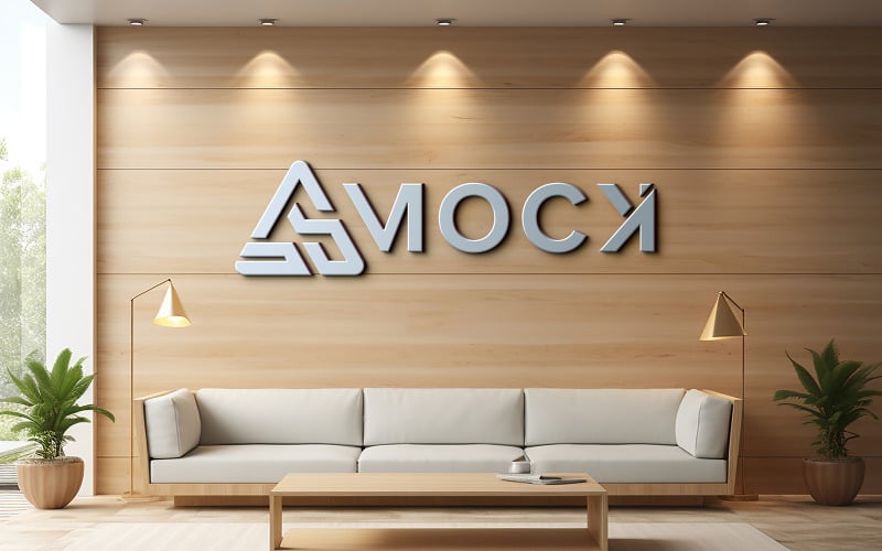 3D-Logo-Modell, Premium-Wand-Logo-Modell