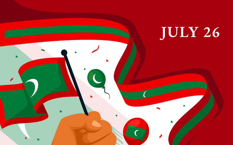 12 ilustracji z okazji Dnia Niepodległości Malediwów