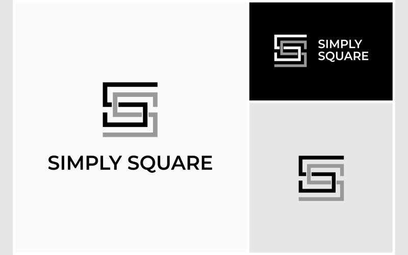 Písmeno SS Počáteční čtvercové Logo