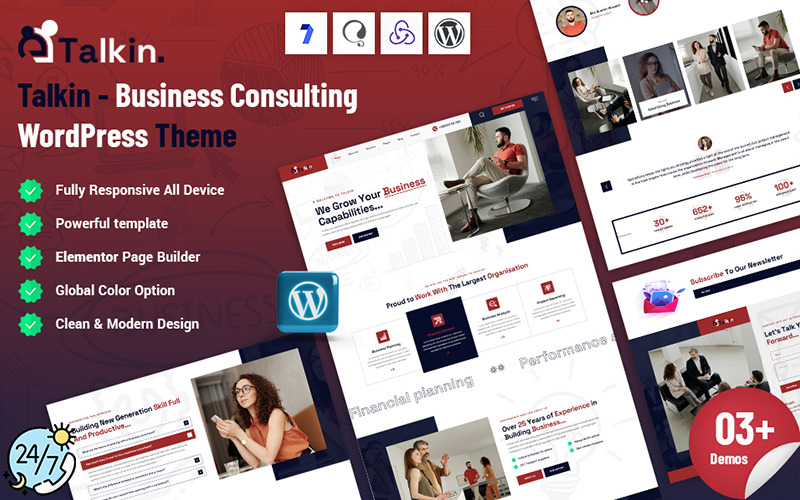 Talkin - Tema de WordPress para consultoría empresarial