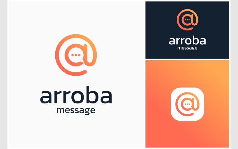 Arroba Logotipo da mensagem de bate-papo