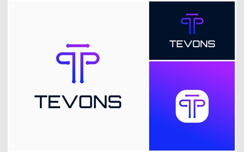 Letter T Circuit Technology Digital Modern Logo
