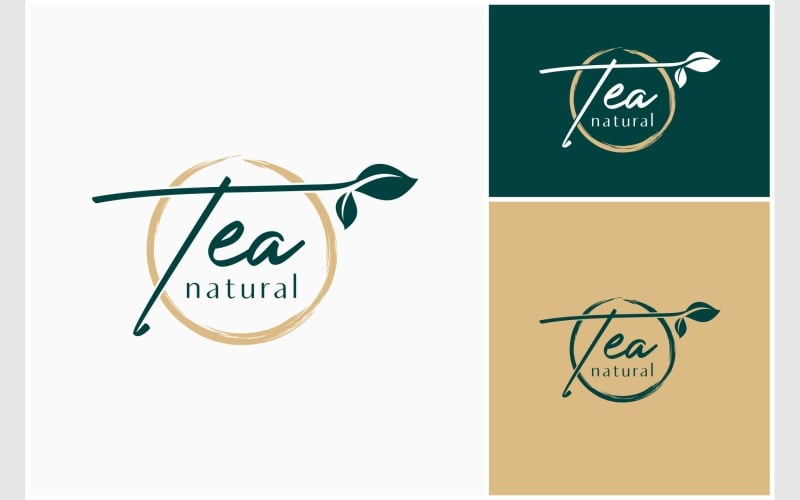 Thee natuurlijk handgeschreven logo