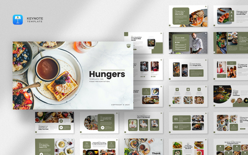 Hungers - Keynote-mall för mat och restaurang