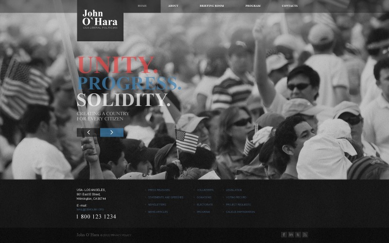 Modèle de site Web de candidat politique