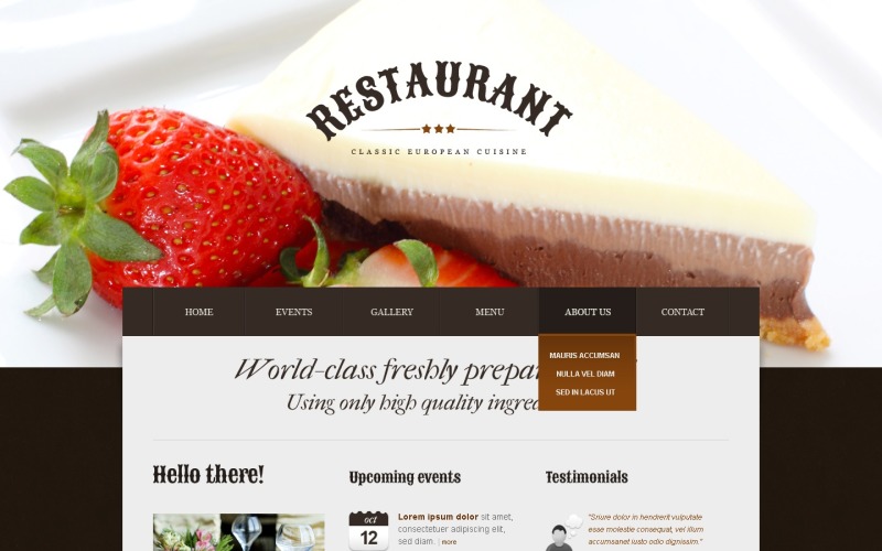 Szablon Drupal dla kawiarni i restauracji