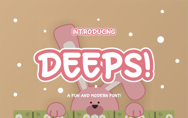 Deeps en rolig och modern teckensnittsdesigngrafik