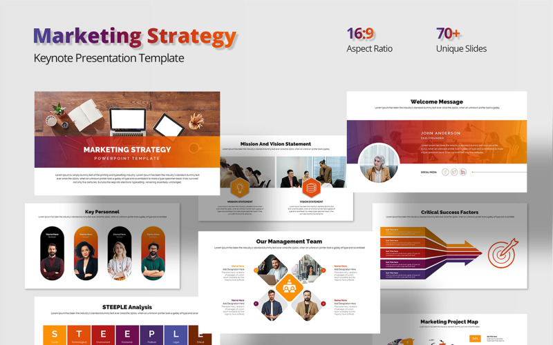 Keynote-Vorlage zur Marketingstrategie 01