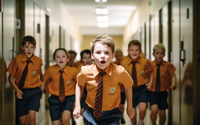 Spannende Schulanfangs-Kinder laufen für Class Adventure 233