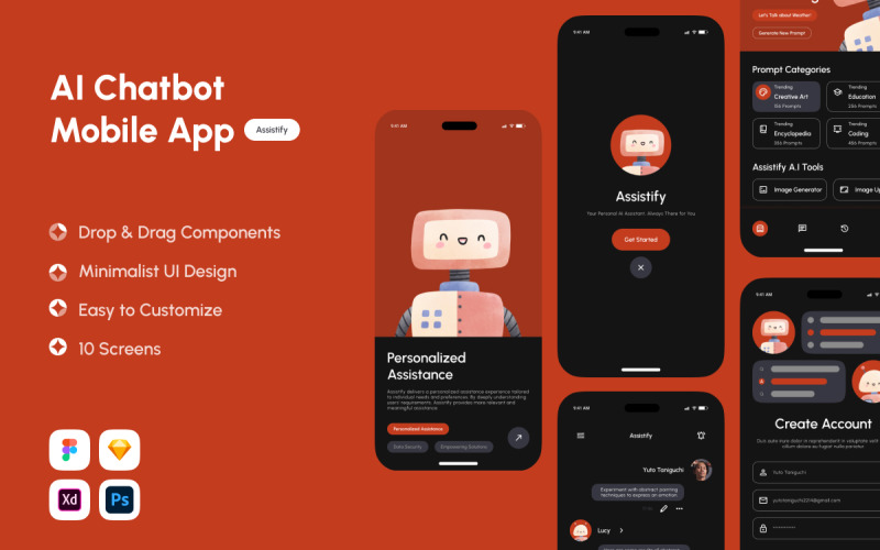 Assistify – mobilní aplikace AI Chatbot