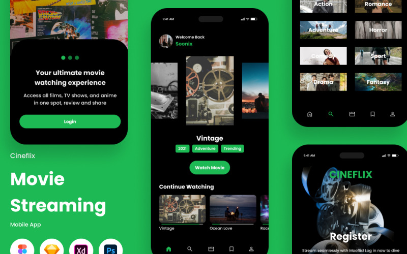 Cineflix - Application mobile de streaming de films V2