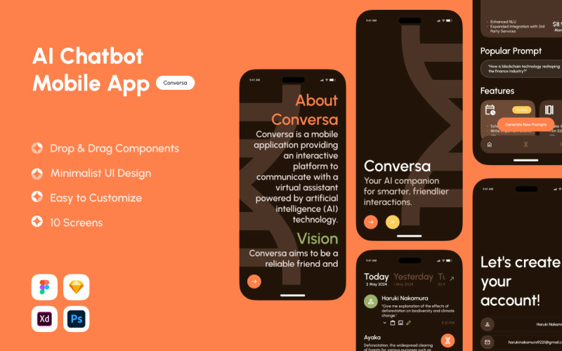Conversa - mobilní aplikace AI Chatbot