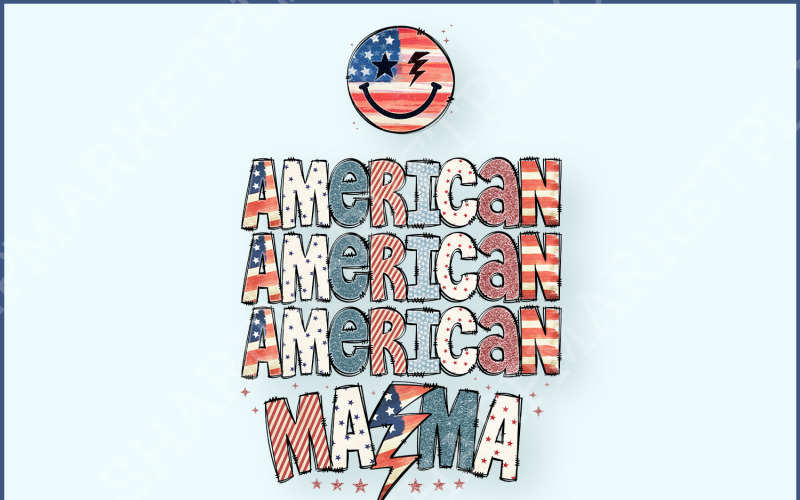 4 juli PNG, Retro American Independence Day, Mother Day Mama, America Shirt, Retro