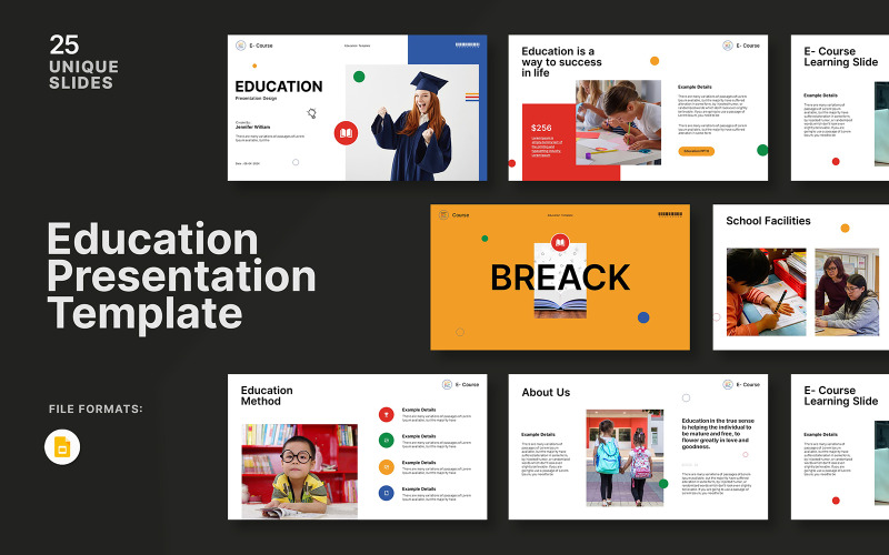 Junior Education Google-dia prezentációs sablon