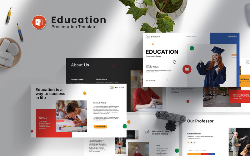 Junior onderwijs PowerPoint-presentatiesjabloon