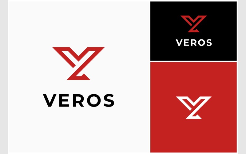 Letter V Initiële Monogram Logo