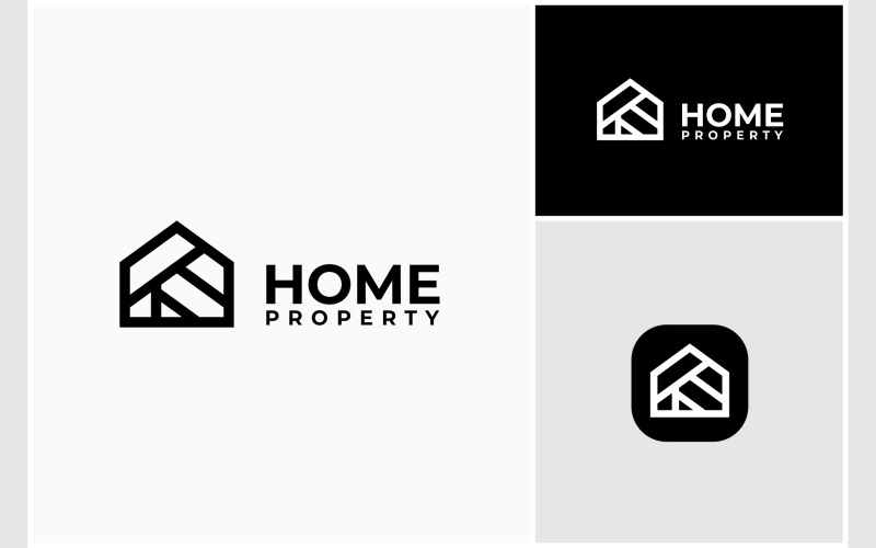 Proste logo architektury domu