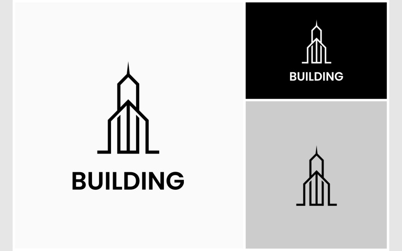 Edificio Rascacielos Skyline Logo