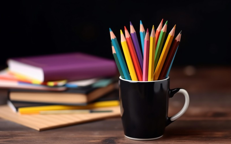 Útiles escolares de lápices de colores 114