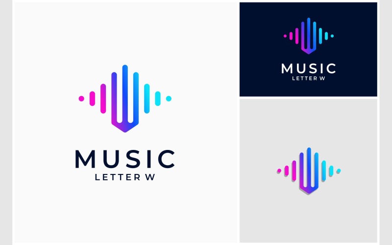 Logotipo da letra W da música Soundwave