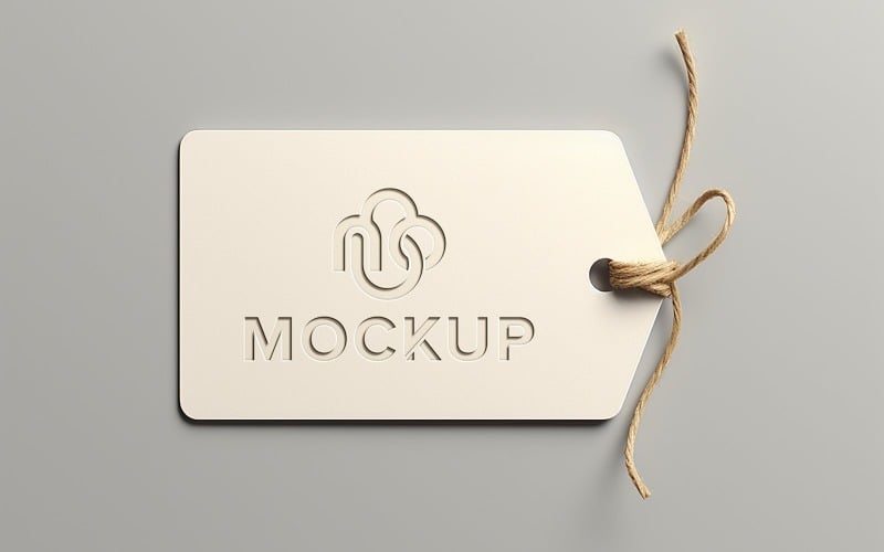 Luxury label or price tag brand mockup psd