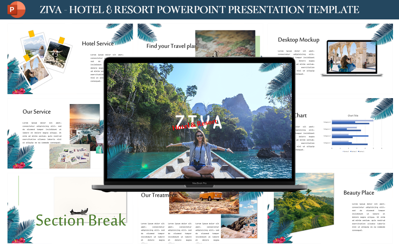Ziva - Hotel & Resort presentatiesjabloon