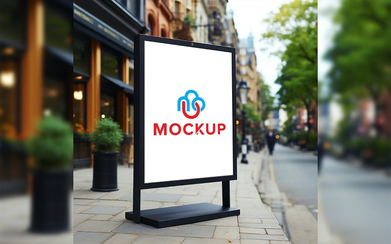 Outdoor advertising billboard mockup in city highway editable