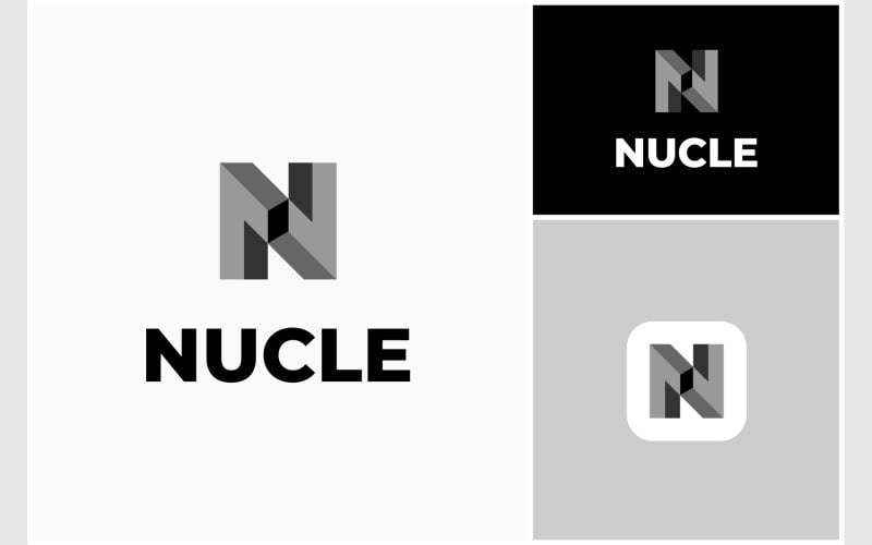 Letter N Geometric Modern Logo