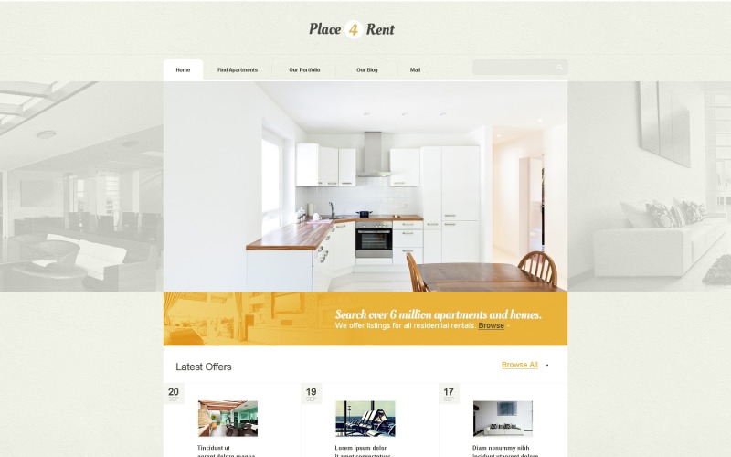 Drupal-sjabloon voor onroerend goed