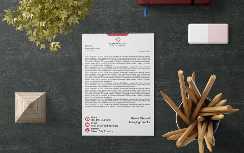 Creative Marketing Agency Corporate Business Letterhea(M-180)