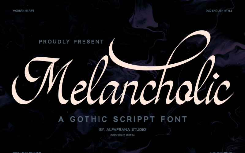Melancholisch - Modern schrift