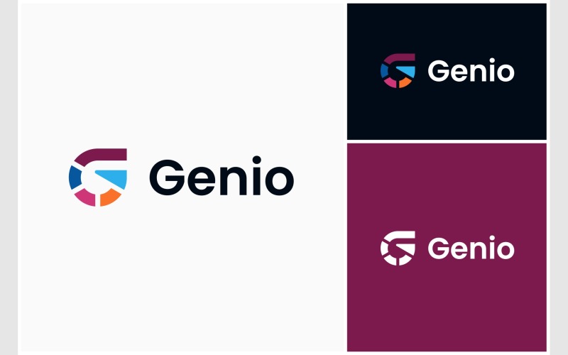 Bokstaven G Cirkel Framsteg Logotyp