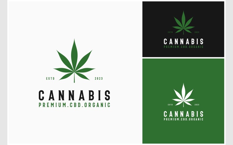 Cannabis Hanf CBD Weed Blatt Logo