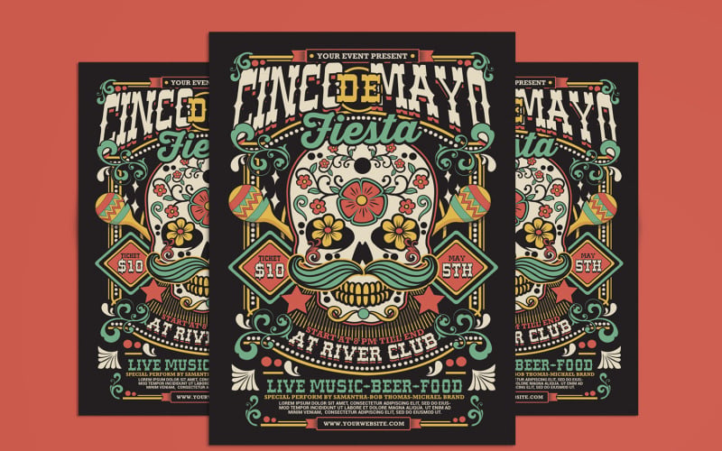 Cinco De Mayo 节日传单海报模板