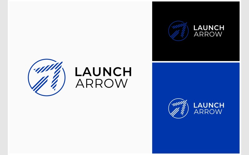 Starta pilen abstrakt cirkel logotyp