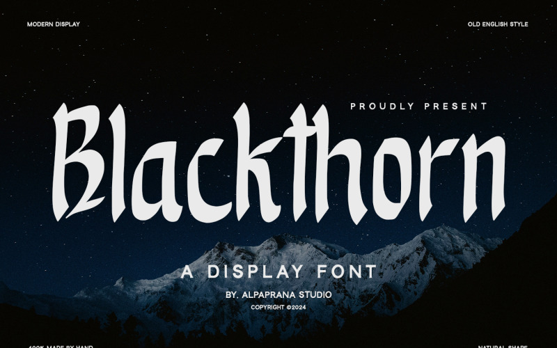 Blackthorn-显示字体