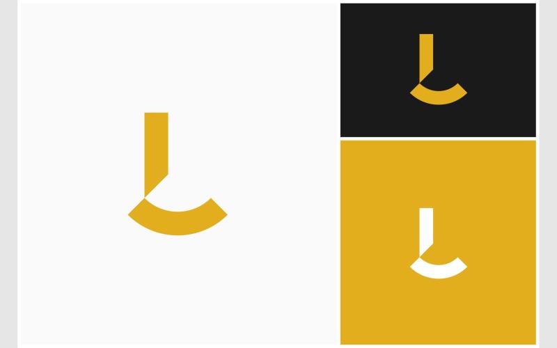 Bokstaven L Inledande leende enkel logotyp