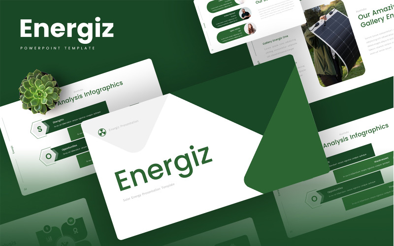 Energiz — szablon programu PowerPoint dotyczący energii słonecznej