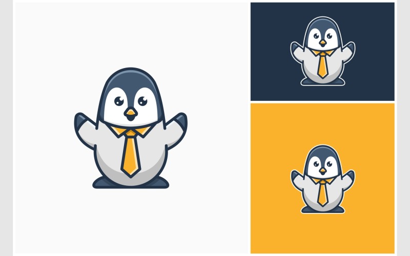Illustrazione sveglia del vestito del pinguino