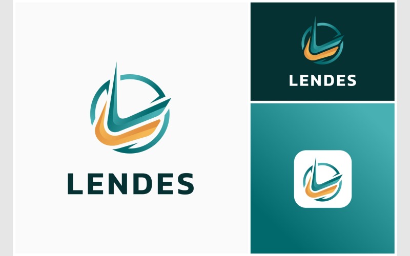 Letter L kleurrijk modern cirkellogo