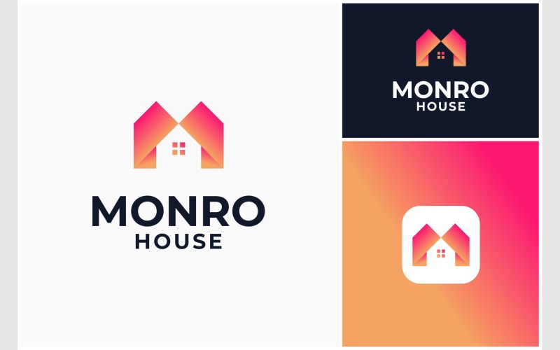 Kolorowe Logo Domu Litery M