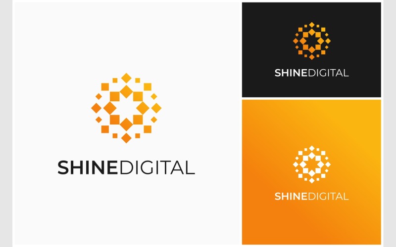 Logo digitale Light Shine Burst Sparkle