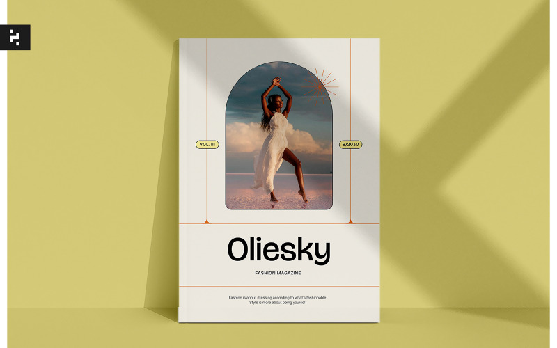 Magazine de mode élégant blanc