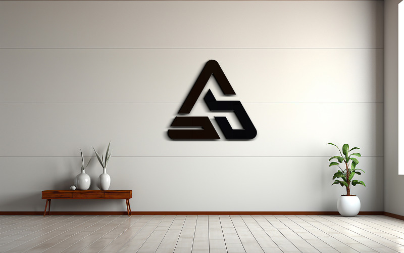 Mockup logo da parete psd Mockup logo realistico
