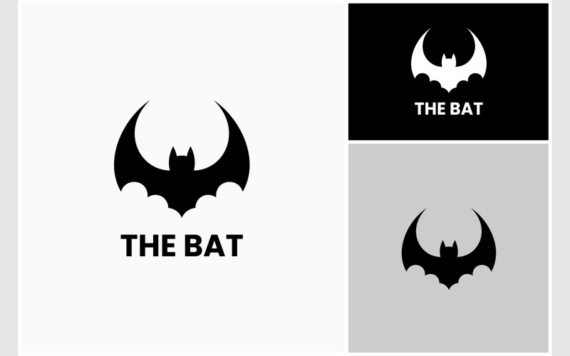 Logo semplice e moderno della silhouette del pipistrello