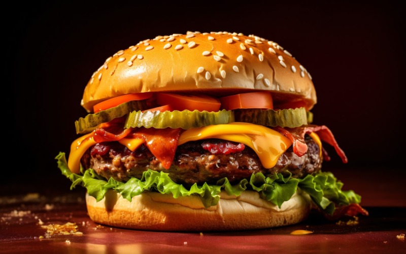 Hamburger na gorąco, Burger z bekonem i pasztetem wołowym 110